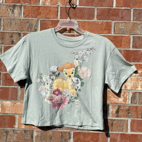 Disney size Large Top Short Sleeve green Bambi NWT - Picture 3 of 5